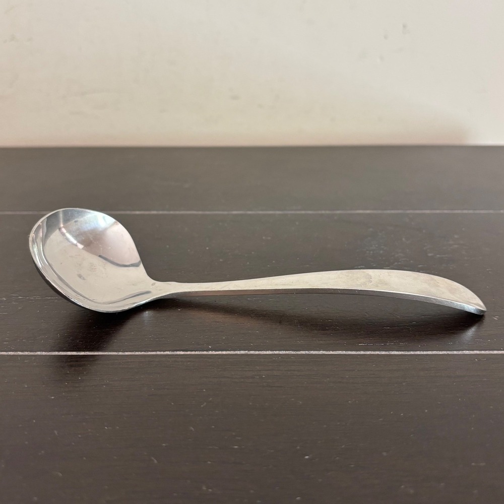 Vintage Danish 18/8 Stainless Steel Sauce Ladle Made in Denmark MCM Silver